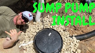 Sump Pump Installation in YARD Hilarity Ensues [upl. by Gervase]