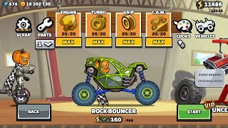 Hill Climb Racing 2  NEW VEHICLE ROCK BOUNCER GAMEPLAY [upl. by Maillw]