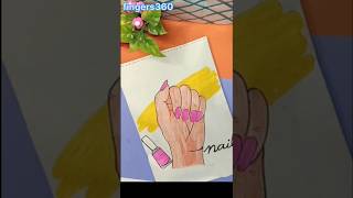 Nail blind bag  paper craft  nail art  youtube shorts  fingers360 [upl. by Ahtikal]