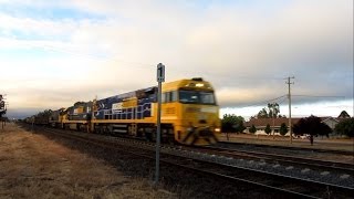 PN 9313NR16NR63 hauling 3PW4 Steel Train  HENTY NSW Australia [upl. by Mauve]