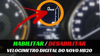 COMO HABILITAR O VELOCIMETRO DIGITAL DO NOVO HB20 [upl. by Banwell335]