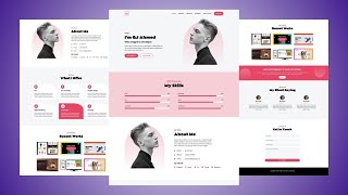 Personal Portfolio Website Using HTML amp CSS [upl. by Jessee]