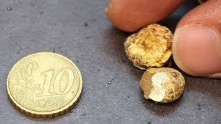 Melting a 10 cent Euro Coin Money Transformed into Nuggets Tokens [upl. by Ahsian661]