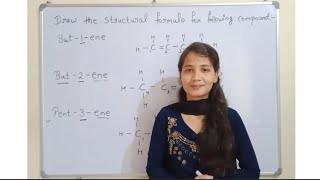 How to draw structure of Alkene compound But1ene But2ene Pent3ene [upl. by Elsey]