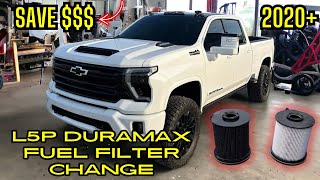 2024 Silverado 2500HD L5P Duramax Fuel Filter Change How To DIY [upl. by Taka]