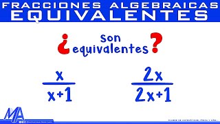 Fracciones algebraicas Equivalentes [upl. by Ecitnirp]