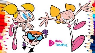 Dexters Laboratory Colouring Book  Dexter and Dee Dee Cartoon Network Colouring Pages [upl. by Edvard]