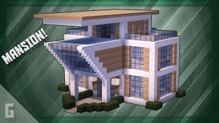 Minecraft How To Build A Modern Mansion Tutorial 19 [upl. by Euv]