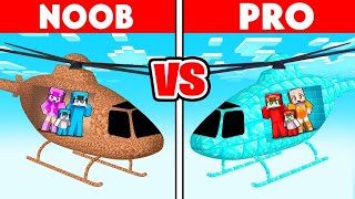 Casa HELICOPTERO en Reto de Familias NOOB vs PRO en Minecraft [upl. by Rheims164]