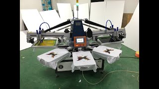 3 color automatic T shirt printing machine from RUIDA machinery [upl. by Avalsorim]