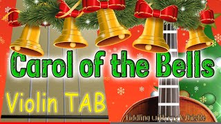 Carol of the Bells  Traditional Ukrainian Carol  Violin  Play Along Tab Tutorial [upl. by Dorsy706]