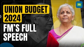 Union Budget 2024 Live  FM Nirmala Sitharaman’s Full Budget Speech [upl. by Stinson429]