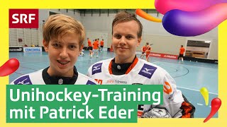 Trainieren mit UnihockeyGoalie Patrick Eder  Anna erfüllt Wünsche  SRF Kids – Kindervideos [upl. by Enyrehtak396]