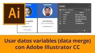 Usar datos variables en Adobe Illustrator data merge [upl. by Lunnete]