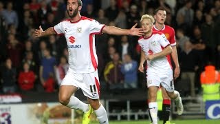 HIGHLIGHTS MK Dons 40 Manchester United [upl. by Honor]