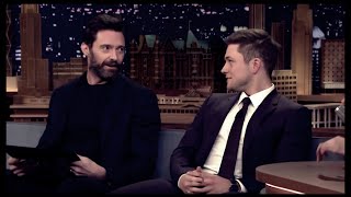 Taron Egerton amp Hugh Jackman Funny Moments part 3 [upl. by Obidiah]