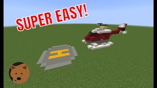 Easy Minecraft Helicopter Tutorial survival friendly and compact [upl. by Marsh389]