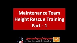 EOT Crane  Maintenance Team Rescue Training in hindi amp Demonstration  Part  1 jppandeysafetyguru [upl. by Os]