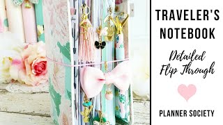 Travelers Notebook Planner Setup  Detailed Flip Through  DIY Tips and Ideas for B6 TPS TN [upl. by Ignazio]