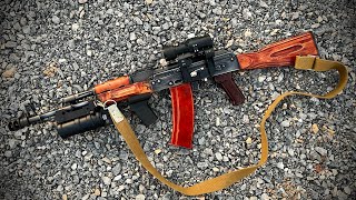 GHK AK 74 GBBR With PG30 Grenade Launcher [upl. by Garratt522]