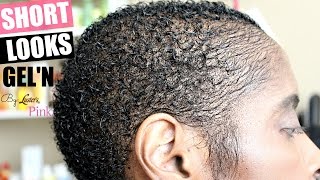 How to Define Short Natural Hair TWA► Lusters Pink Short Looks [upl. by Llib]