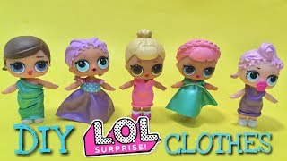 DIY clothing for LOL Lil Outrageous Littles Surprise glitter craft Toy Review and Unboxing [upl. by Fry]