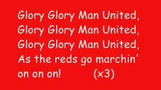 Glory Glory Man United karaoke [upl. by Quirk769]