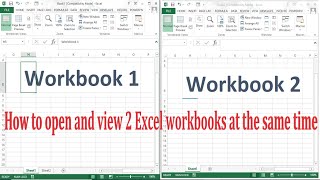 View Multiple Workbooks in MS ExcelHow to open and view 2 Excel workbooks at the same time [upl. by Ahsiyn]