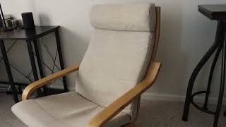 IKEA Poang Armchair Birch Veneer Hillared Beige Review Is This Really THE BEST Arm Chair [upl. by Philender]