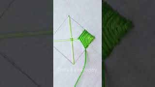 🔶 Simple amp easy hand embroidery tutorial 💖 shorts trending embroidery viral cute art [upl. by Ainattirb]