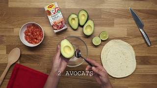 Recette pour lapéro  Les tortillas à lavocat Maggi [upl. by Geof763]