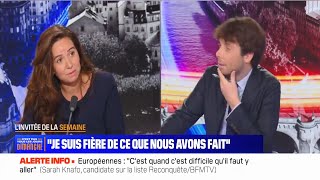 Échange tendu sur BFMTV  Sarah Knafo surprend Benjamin Duhamel avec sa réponse [upl. by Onez]