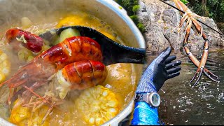 Crawfish Catch And Cook By the River in Jamaica 🇯🇲 [upl. by Reahard]