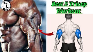 Best 5 Tricep Workout With Dumbbells  Tricep Workout  Dumbbell Exercise [upl. by Meridith438]