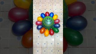 asmr beautiful water colorful Sunflower and mini rainbow balloons pop reverse satisfyingballoonpop [upl. by Orfurd891]