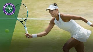 Garbiñe Muguruza v Angelique Kerber highlights  Wimbledon 2017 fourth round [upl. by Vig]