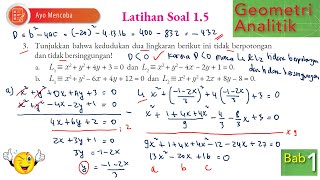 LATIHAN SOAL 15 NO 3 KEDUDUKAN DUA LINGKARAN MATEMATIKA LANJUT SMA KELAS 12 KURIKULUM [upl. by Baptlsta]