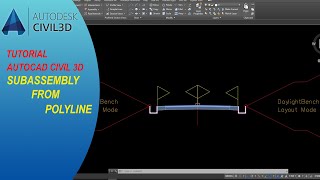 Autocad Civil 3D Membuat Subassembly Dari Polyline UDitch [upl. by Wind231]