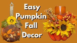 Easy Fall DIY  Dollar Tree Fall Decor  Dollar Tree Fall DIY  Dollar Tree Fall Home Decor [upl. by Cath520]