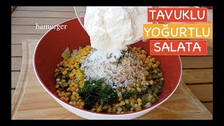 Tavuklu Yoğurtlu Salata  En Sevilen Salata Tarifi [upl. by Maharg]