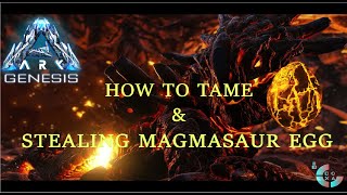 ARK GENESIS  How to hatch a magmasaur egg [upl. by Nette]