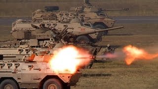 Ratel 90 and SANDF Armour in Mock Battle Formation  South African National Defence Force [upl. by Sletten]