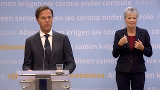 1 september 2020 Integrale persconferentie van premier Rutte en minister de Jonge [upl. by Eetnod]