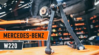 How to change a rear Anti Roll Bar Link MERCEDESBENZ S W220 TUTORIAL  AUTODOC [upl. by Wahlstrom700]