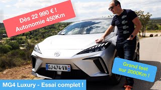 Essai MG4 Luxury  la meilleure voiture électrique abordable de 2023 [upl. by Kenway611]