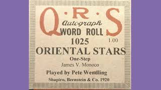 Pete Wendling gives an outstanding performance for quotOriental Starsquot QRS 1925 Player Piano Roll [upl. by Sgninnej]