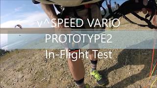 vSPEED VARIO Prototype2 Flight Test  DIY Paragliding Variometer [upl. by Cormier]