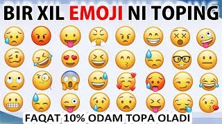 Расмдан бир xил еможини топинг  Faqatgina 10 odam topa oladi  Rasmdan bir xil emojini toping [upl. by Bohlen26]