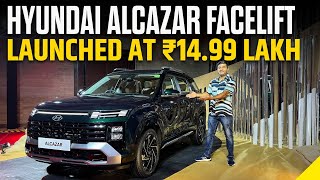 Hyundai Alcazar Facelift Walkaround  Price starts at ₹1499 Lakh  Features Changes Times Drive [upl. by Eads]