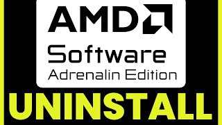 How To UNINSTALL AMD Software Adrenalin Edition Quick amp Easy [upl. by Lek]